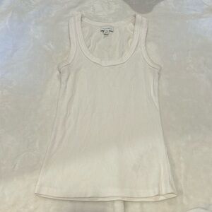 White U neck topshop tank top, S